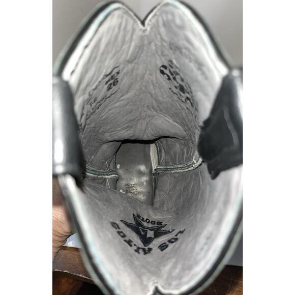 Los Altos Cowboy Boots Mens 7EE Black Exotic Genuine Python Snake Pointed Toe‎ - Picture 7 of 10